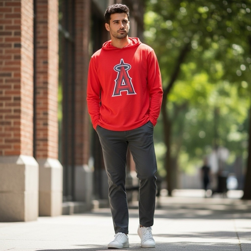 Los Angeles / Anaheim Angels Men's XL Lightweight Hoodie Pullover Sixth Man